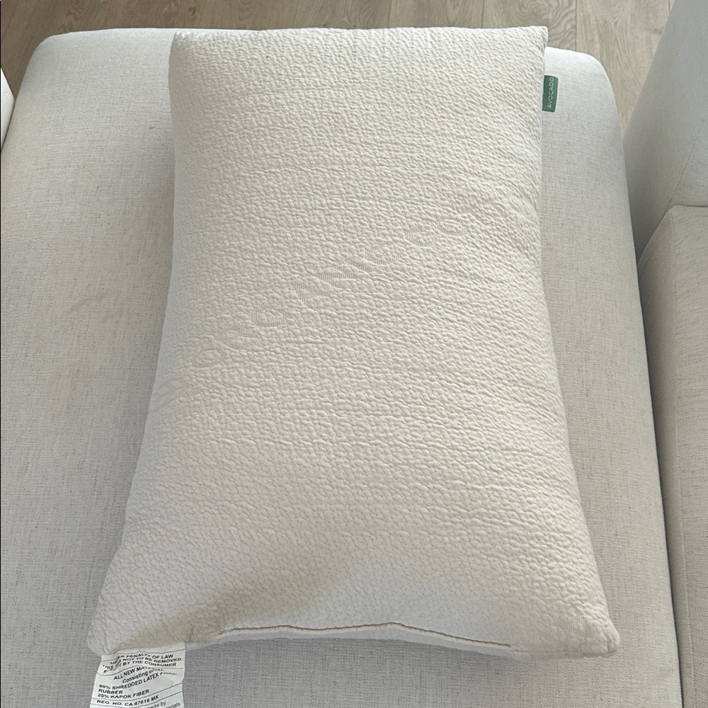 Avocado Organic Pillow with Natural Latex and Kapok Fill, QUEEN, NWOT OPEN box - Picture 5 of 9